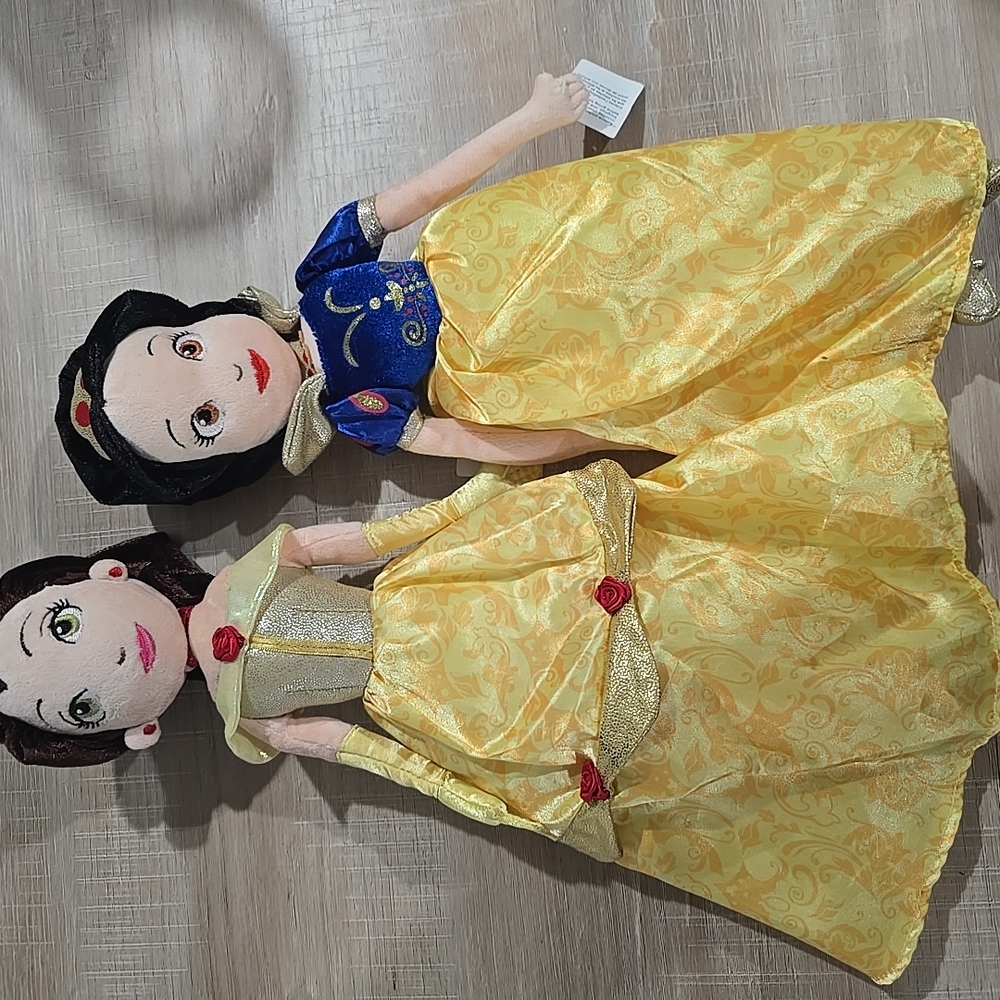 Disney Princess Plush Dolls - Yellow and Blue